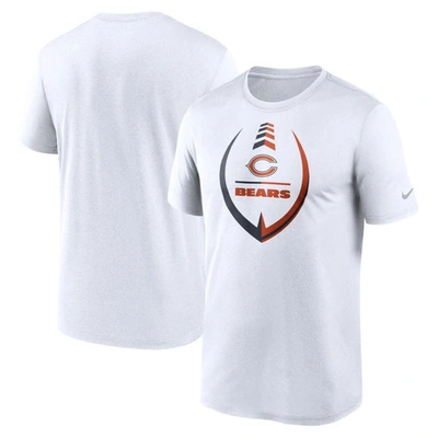 Nike White Chicago Bears Icon Legend Performance T-shirt