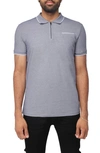 X-ray Pipe Trim Knit Polo In Light Navy