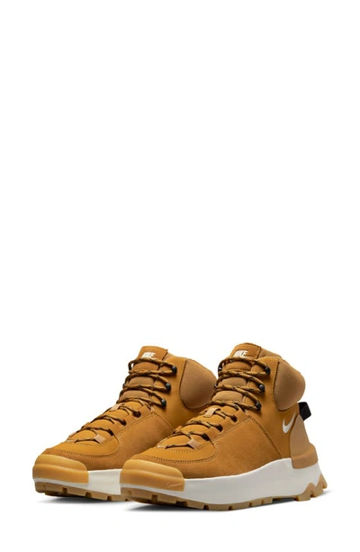 Nike City Classic Sneaker Bootie In Wheat/black/gum Light Brown/sail