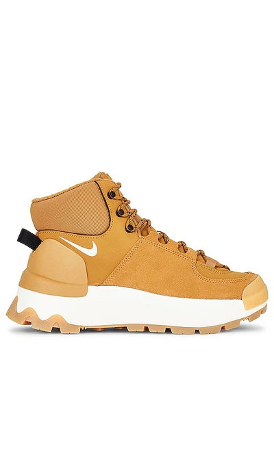 Nike City Classic Sneaker Bootie In Wheat/white