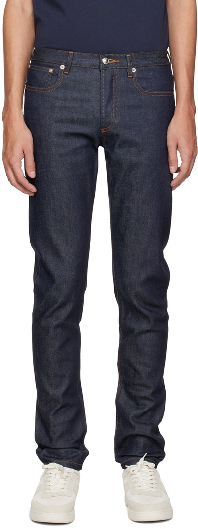 Apc Indigo Petit New Standard Jeans In Blue