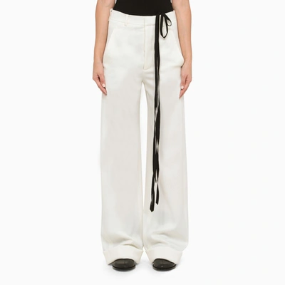 Ann Demeulemeester White Tailored Trousers