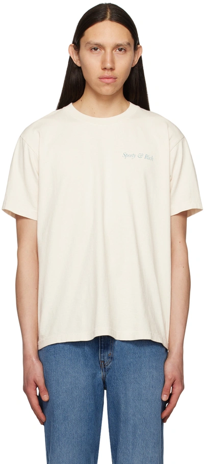Sporty And Rich Health Cream-coloured T-shirt In Beige