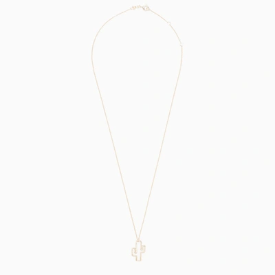 Aliita Gold Cactus Necklace In Not Applicable