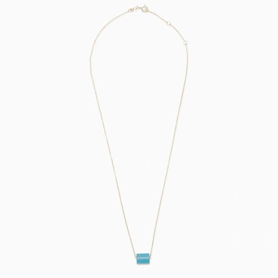 Aliita Light Blue Pendant Necklace In Metal