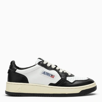 Autry Medalist Black/white Leather Trainer