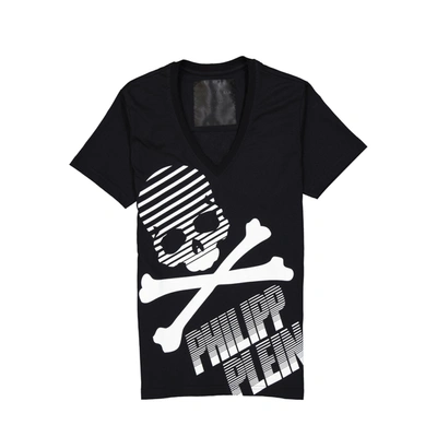 Philipp Plein Logo Cotton T-shirt In Black