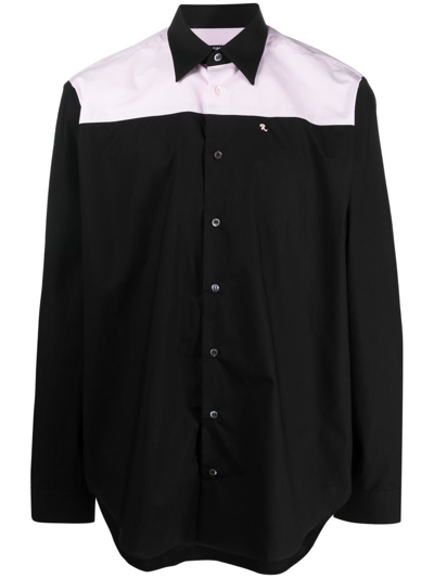 Raf Simons Americano Colorblock Button-up Shirt In Pink