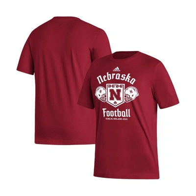 Adidas Originals Adidas Scarlet Nebraska Huskers Dublin Strategy Game Fresh T-shirt