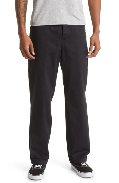 Imperfects Utility Organic Cotton Chino Trousers In Jet Black