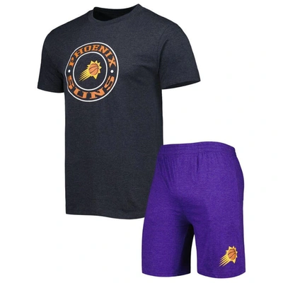 Concepts Sport Men's  Purple, Black Phoenix Suns T-shirt And Shorts Sleep Set In Purple,black