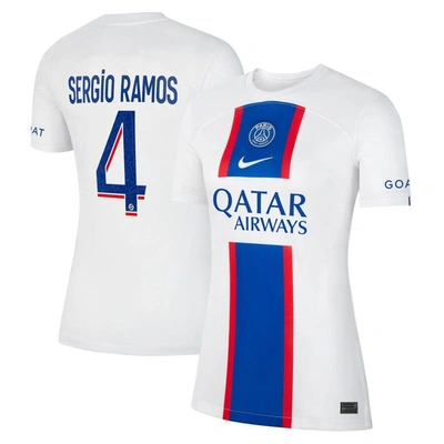 Nike Sergio Ramos White Paris Saint-germain 2022/23 Third Breathe Stadium Replica Player Jersey