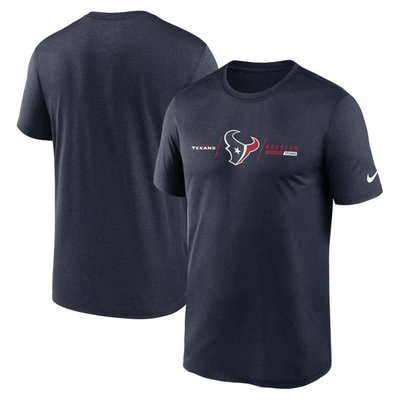 Nike Navy Houston Texans Horizontal Lockup Legend T-shirt