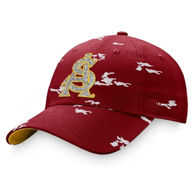 Top Of The World Maroon Arizona State Sun Devils Oht Military Appreciation Betty Adjustable Hat