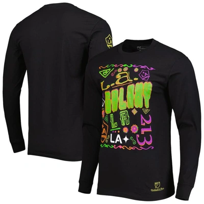 Mitchell & Ness Men's  Black La Galaxy Papel Picado Long Sleeve T-shirt