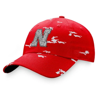 Top Of The World Scarlet Nebraska Huskers Oht Military Appreciation Betty Adjustable Hat