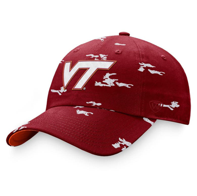Top Of The World Maroon Virginia Tech Hokies Oht Military Appreciation Betty Adjustable Hat