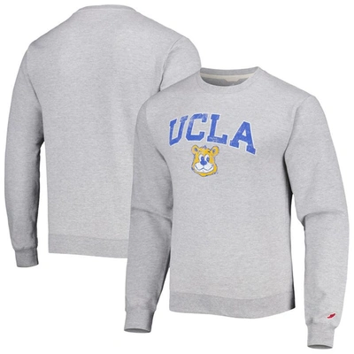 League Collegiate Wear Heather Grey Ucla Bruins 1965 Arch Essential Fleece Pullover Sweatshirt
