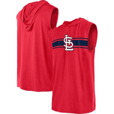 New Era Red St. Louis Cardinals Sleeveless Pullover Hoodie