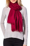 Amicale Solid Pashmina Scarf In Bordeaux