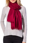 Amicale Solid Pashmina Scarf In Bright Red
