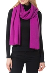 Amicale Cashmere Travel Wrap Scarf In Purple