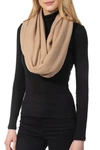 Amicale Cashmere Travel Wrap Scarf In Camel