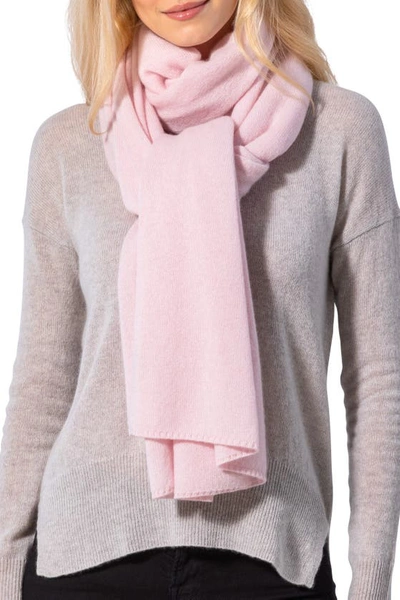 Amicale Cashmere Travel Wrap Scarf In Light Pink