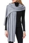Amicale Cashmere Travel Wrap Scarf In Grey