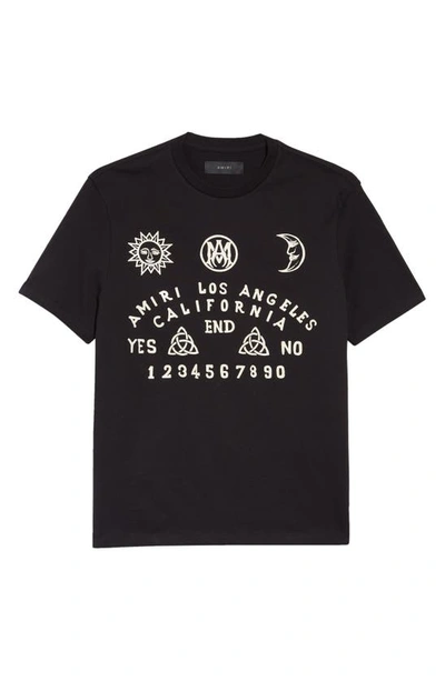 Amiri Ouija Board Printed Cotton-jersey T-shirt In Black
