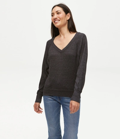 Michael Stars Shelby Thermal Tee In Charcoal