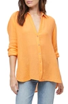 Michael Stars Leo Button Down Top In Amber