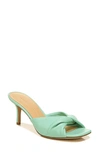 Veronica Beard Melli Twisted Leather Mules In Oceanfront