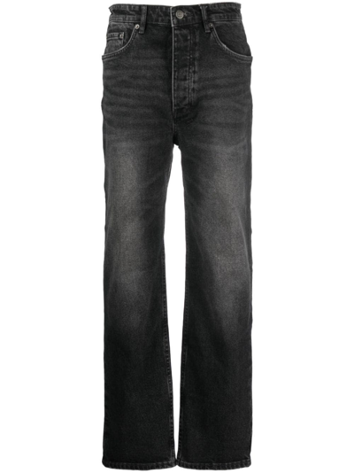 Ksubi Brooklyn High-rise Straight-leg Jeans In Dark Gray