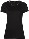 Valentino The Rockstud Embellished Cotton-jersey T-shirt In Black