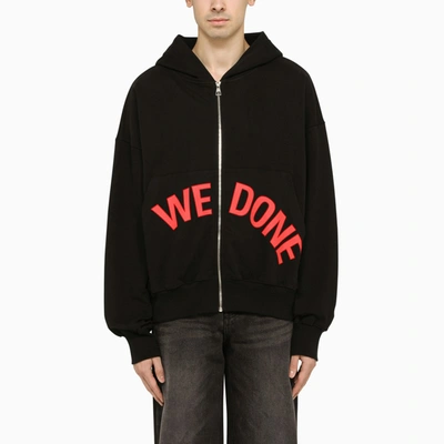 We11 Done Logoed Zipped Sweatshirt In Black