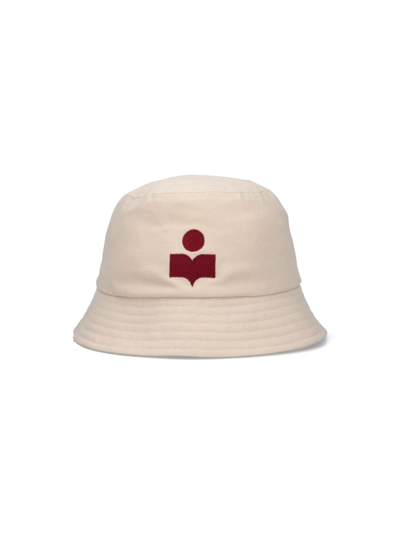 Isabel Marant Embroidered Logo Bucket Hat In White
