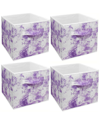 Sorbus Tie Dye Purple 6pc Foldable Cube Storage Bin Set In Tie-dye Purple