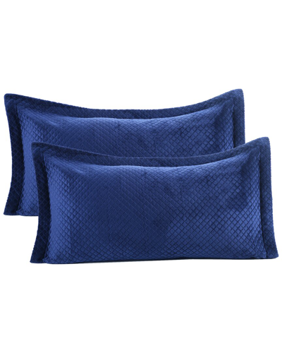 Enchante Home Quilted Sham Set In Navy
