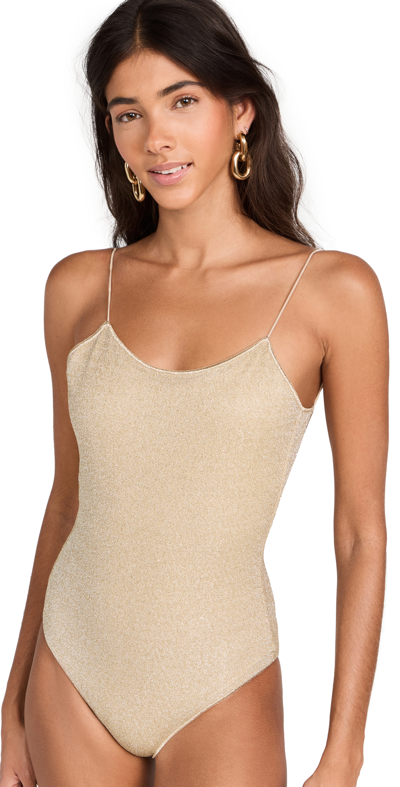 Oseree Platinum Lumiere Maillot One-piece Swimsuit In Neutrals