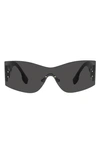Burberry Monochrome Acetate & Plastic Shield Sunglasses In Grey