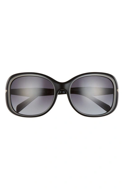 Prada Logo Rounded Rectangle Acetate Sunglasses In Black