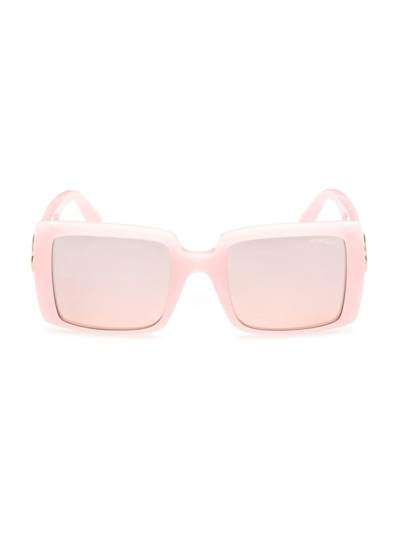 Moncler Promenade Square Acetate Sunglasses In Pink Gold