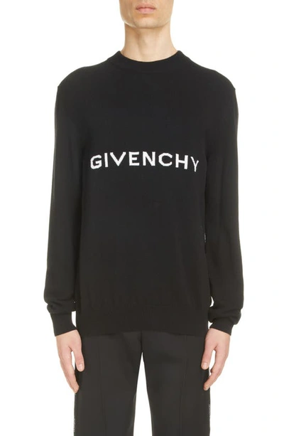 Givenchy Archetype Logo-intarsia Wool Jumper In Black