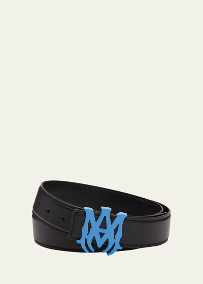 Amiri Men's Ma Leather Belt, 4cm In Black