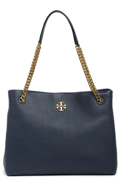 Tory Burch Women's Kira Leather Tote In Royal Navy