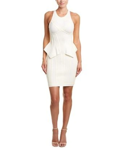 Herve Leger Cocktail Dress In White