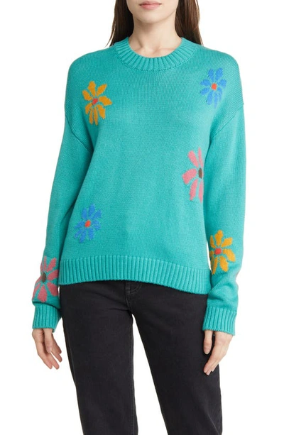Rails Women's Zoey Floral Crewneck Sweater In Green