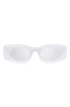 Loewe Men's 49mm Mirrored Square Sunglasses In White Silver