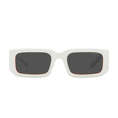 Prada Eyewear Rectangular Frame Sunglasses In White